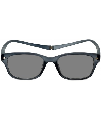 Rectangular Greenwich Polarized Magnetic Sunglasses - Smoke - C718HYZCNAC $20.14