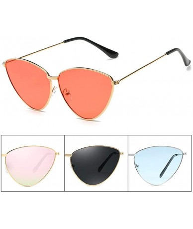 Goggle Ladies Sunglasses Metal Triangle Sunglasses Fashion Cat Glasses Ocean Sunglasses 8712 - C618TNRQLDC $10.23