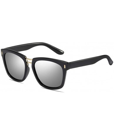 Rectangular HD Vintage Classic Polarized Sunglasses for Men Women Navigator Rectangular Designer Style - F - CB197AZ0OZR $12.99