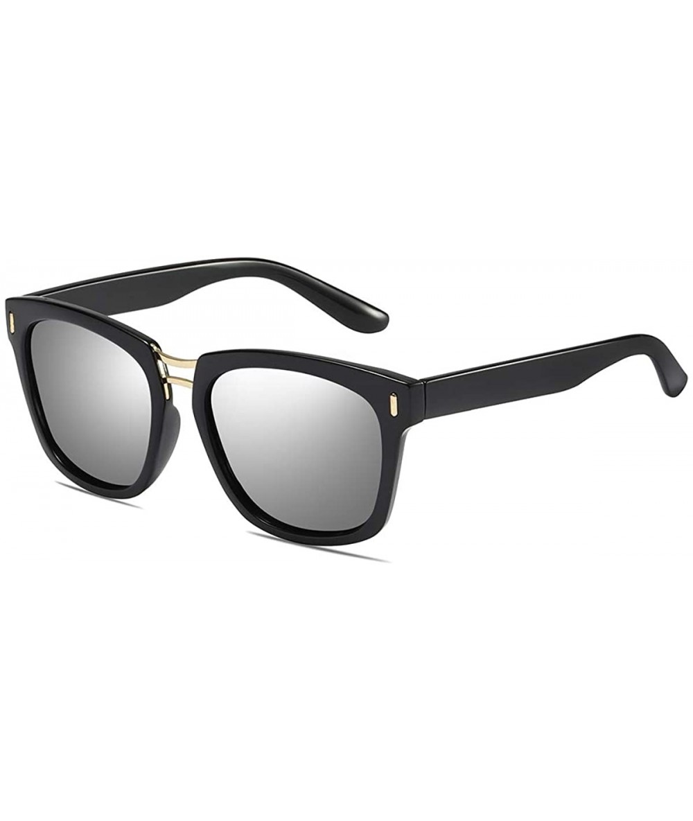 Rectangular HD Vintage Classic Polarized Sunglasses for Men Women Navigator Rectangular Designer Style - F - CB197AZ0OZR $12.99