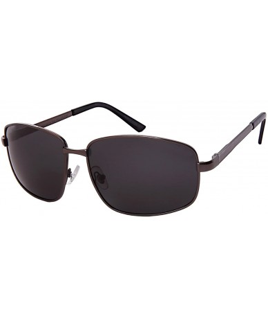 Rectangular Men Large Rectangular Polarized Sunglasses Spring Hinge BG1207S-P - CG182OMCURH $9.54