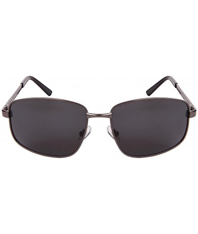 Rectangular Men Large Rectangular Polarized Sunglasses Spring Hinge BG1207S-P - CG182OMCURH $9.54