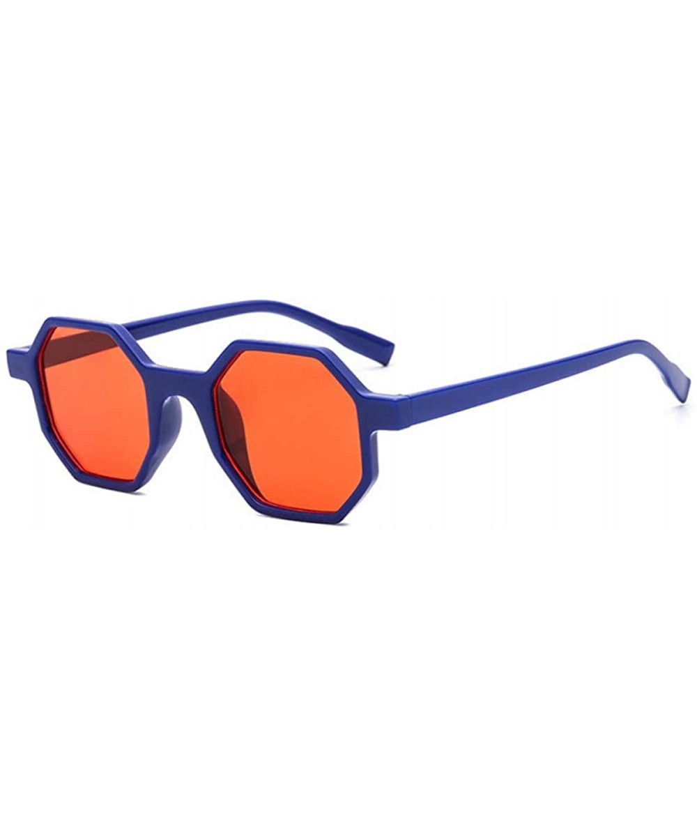 Oversized Sunglasses Small Hexagon Sunglasses Women Vintage Irregular Sun Glasses Shades Retro New Eyewear Accessories - C4 -...