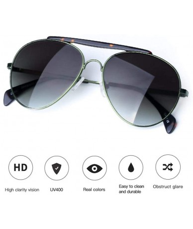 Aviator Pilot Sunglasses For Women Vintage Coating UV400 Gradient Glasses Light Purple - Purple - CW18YZS3529 $9.00