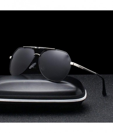 Aviator Men's Sunglasses Brand Designer Pilot Polarized Male Sun Glasses Y7700 C1BOX - Y7700 C2box - C718XEC6XIQ $15.07