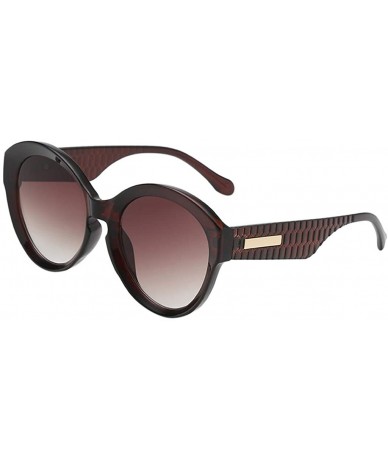 Semi-rimless Man Women Irregular Shape Sunglasses Vintage Retro Style Glasses Sun Glasses Eyewear - D - CJ196IY98GQ $18.35
