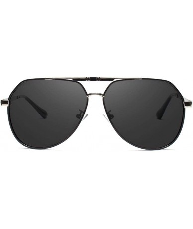 Aviator Men's Sunglasses Brand Designer Pilot Polarized Male Sun Glasses Y7700 C1BOX - Y7700 C2box - C718XEC6XIQ $35.43