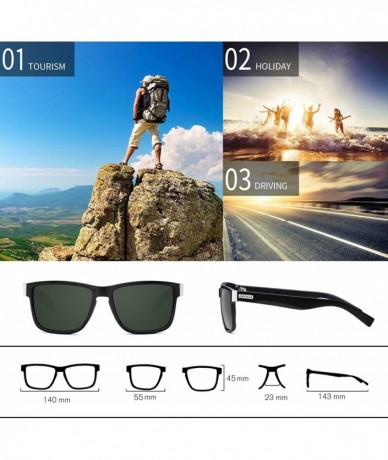 Wayfarer Vintage Polarized Sunglasses for Men and Women Driving Sun glasses 100% UV Protection - C218XU8A950 $17.48