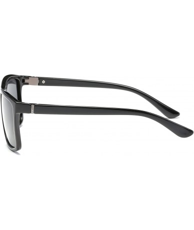 Square Polarized Sunglasses Classic Square 100% Anti UV400 Sunglasses (Gray) - CY18DT555LK $51.72