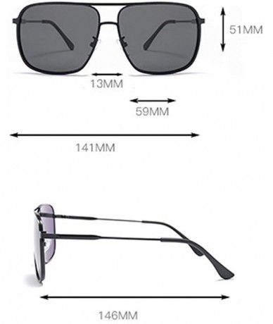 Square Vintage Polarized Sunglasses Protection Decoration - CX18R6MAI9Z $10.87