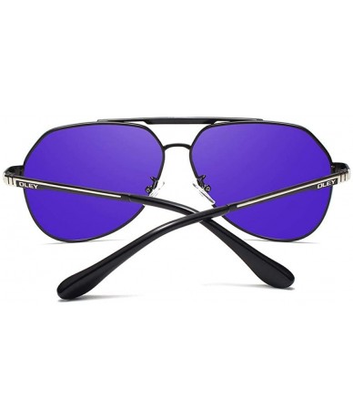 Aviator Men's Sunglasses Brand Designer Pilot Polarized Male Sun Glasses Y7700 C1BOX - Y7700 C2box - C718XEC6XIQ $35.43