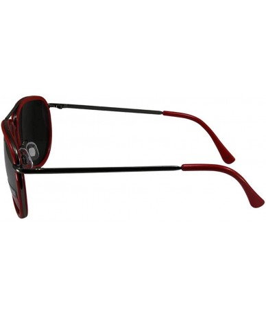 Aviator 3 Pairs Swag Aviator B Fashion Sunglasses Black Red Purple Frame Flash Mirror Lens - CU18Z6RG4CK $38.89