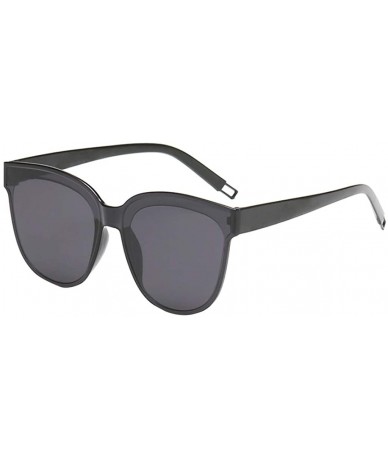 Oval UV Protection Sunglasses for Women Men Full rim frame Square Acrylic Lens and Frame Sunglass - M - CW19036DK5D $11.97