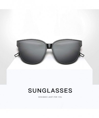Oval UV Protection Sunglasses for Women Men Full rim frame Square Acrylic Lens and Frame Sunglass - M - CW19036DK5D $11.97