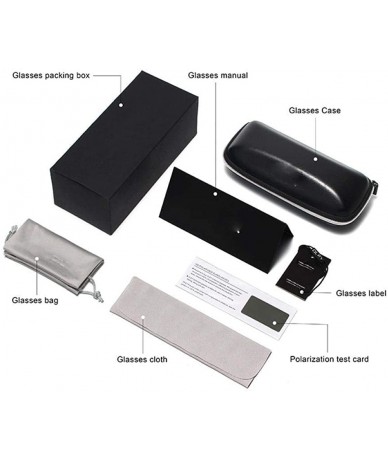 Aviator Men's Sunglasses Brand Designer Pilot Polarized Male Sun Glasses Y7700 C1BOX - Y7700 C2box - C718XEC6XIQ $35.43