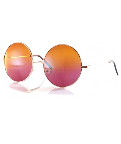 Oversized Oversize Round Lovely Color Tinted Lens Sunglasses Spring Hinge A119 A120 - Brown Purple - CQ19242SQX0 $12.13