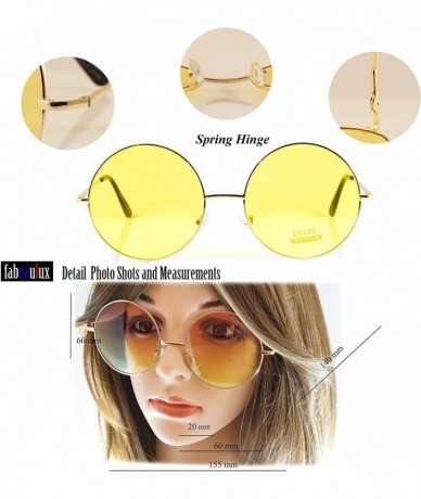 Oversized Oversize Round Lovely Color Tinted Lens Sunglasses Spring Hinge A119 A120 - Brown Purple - CQ19242SQX0 $12.13