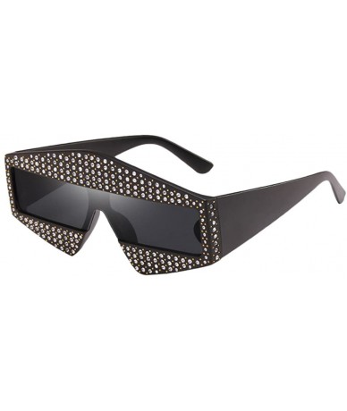 Oversized Unisex Sunglasses - Special Thick Glasses Frame Sun Glasses for Men Women - Black - CK18DLTC4NQ $36.53