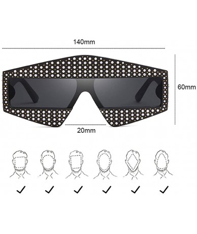 Oversized Unisex Sunglasses - Special Thick Glasses Frame Sun Glasses for Men Women - Black - CK18DLTC4NQ $20.73