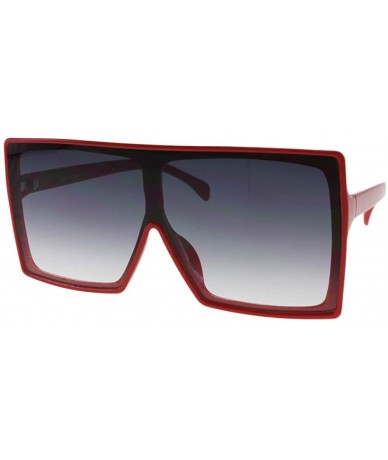 Square Alva - Square Oversized Sunglasses Flat Top - Red / Smoke - CH196S0SNUK $10.38