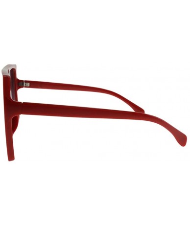 Square Alva - Square Oversized Sunglasses Flat Top - Red / Smoke - CH196S0SNUK $10.38