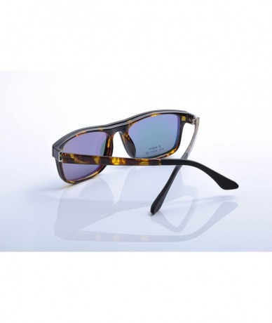 Rectangular Men Optical Eyeglasses Frames With Magnetic Polarized Sunglasses Clips - C291 - CC12IIXM19F $18.57