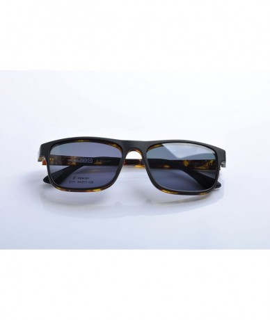 Rectangular Men Optical Eyeglasses Frames With Magnetic Polarized Sunglasses Clips - C291 - CC12IIXM19F $18.57