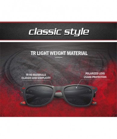 Square Men Fishing Polarized Sunglasses for Men TR90 Frame Eyewear UV400 - C4 - CS18M3NYU5N $28.99