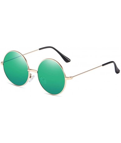 Aviator Polarized Sunglasses for Men and Women with Retro Circular Frame Driving Sunglasses - F - C818Q7C9YCL $54.44