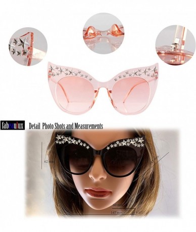 Cat Eye Cat-Eye Batman Mask Top Metal Star Decorated Sunglasses A284 - Tortoise Brown - C118U6LZ5WU $23.53