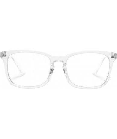 Aviator Non-Prescription Glasses for Women Men Clear Lens Square Frame Eyeglasses - Clear - CQ18Z45U0CX $18.95