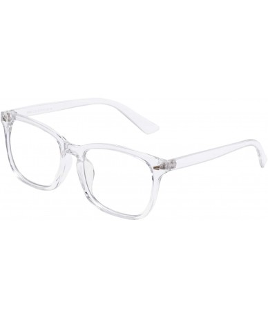 Aviator Non-Prescription Glasses for Women Men Clear Lens Square Frame Eyeglasses - Clear - CQ18Z45U0CX $11.72
