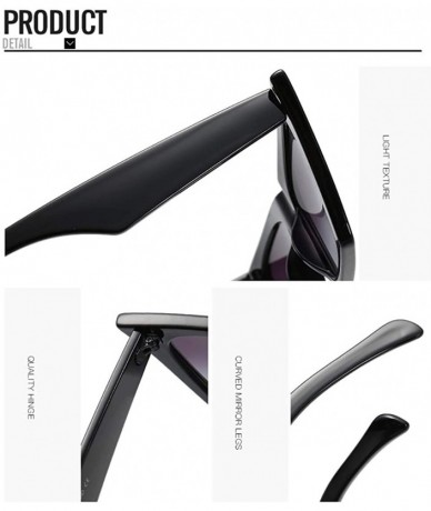Square Square Cateye Sunglasses for Women Fashion Small Trendy Style Sun Glasses - Black Frame Grey Lens /C5 - CW196X55UDM $1...