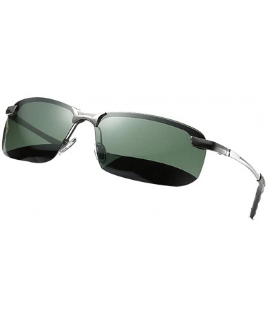 Rectangular Unbreakable Sports Driving Polarized Sunglasses for Men Women Fashion Glasses - Dark Green - C418DOAOYQ5 $12.54
