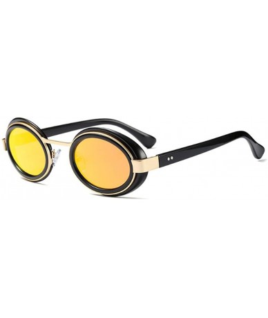 Oval Oval Sunglasses Mod Style Retro Thick Frame Fashion Eyewear - C5 - C518DOQ9388 $13.70