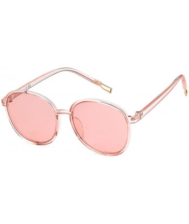 Round Unisex Sunglasses Retro Bright Black Grey Drive Holiday Round Non-Polarized UV400 - Pink - CQ18RLWRUDY $7.08