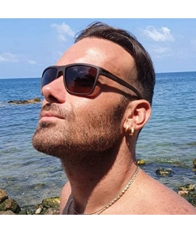 Square Polarized Sunglasses for Men Lightweight TR90 Frame UV400 Protection Square Sun Glasses - CK18EZ5YKXO $59.80