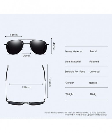 Aviator Sunglasses Men's Polarizing Sunglasses Classic Toad Lens Polarizing Sunglasses Driving - D - C818Q92XN9G $26.52