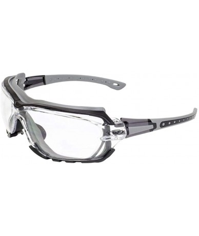 Sport Padded Motorcycle Sport Sunglasses Octane Gray Clear Lens - CU18GKNYKKL $23.24