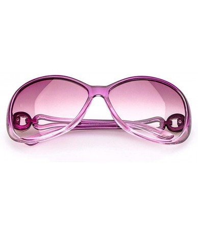Oval Women Fashion Oval Shape UV400 Framed Sunglasses Sunglasses - Light Purple - CN18UG923H5 $9.95