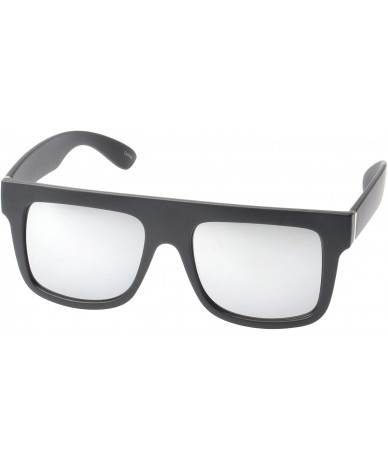 Wayfarer Flat Top Retro Square Sunglasses Sporty Reflective Lens UV400 - Mirror - CY11NUXSN91 $9.70