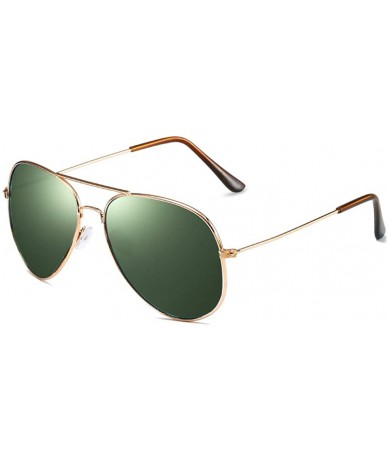 Round Fashion Retro Round Sunglasses Unisex Adult Polarized Driving Anti-UVA UVB Sunglasses - Green - C318X4MRC6A $20.85