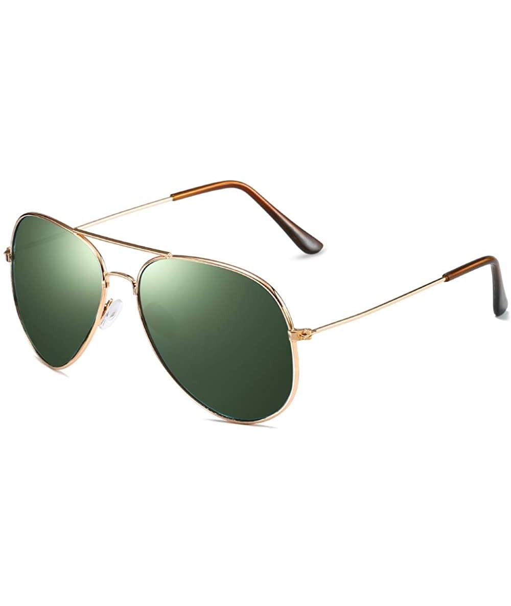 Round Fashion Retro Round Sunglasses Unisex Adult Polarized Driving Anti-UVA UVB Sunglasses - Green - C318X4MRC6A $8.85