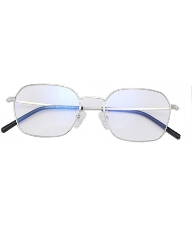 Aviator Unisex metal eyeglass frame - classic round fashion flat mirror - B - CU18RZ9LGQU $83.96