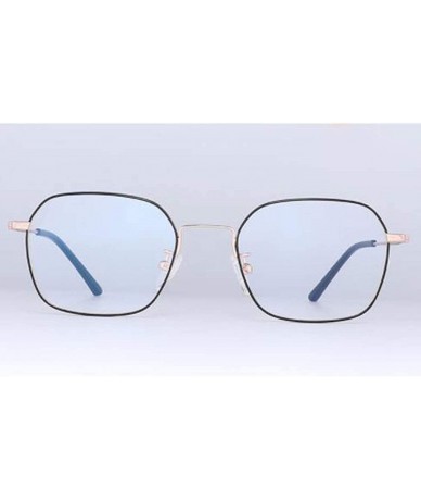 Aviator Unisex metal eyeglass frame - classic round fashion flat mirror - B - CU18RZ9LGQU $43.66