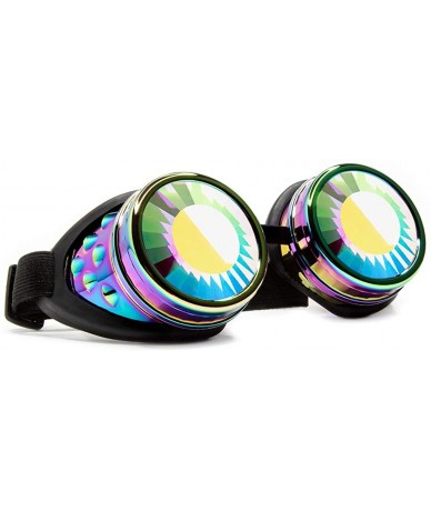 Goggle Wormhole Kaleidoscope Goggles - Festival Rave Costume Cosplay Prism EDM 3D Welding Gothic Goggles - Polychrome - C518G...