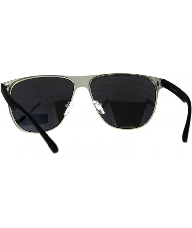 Square Mens Fashion Sunglasses Stylish Designer Fashion Shades UV 400 - Silver (Silver Mirror) - C718CE5EMNQ $9.16