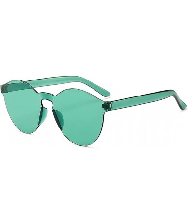 Round Unisex Fashion Candy Colors Round Outdoor Sunglasses Sunglasses - Light Green - C91905T44MK $19.63