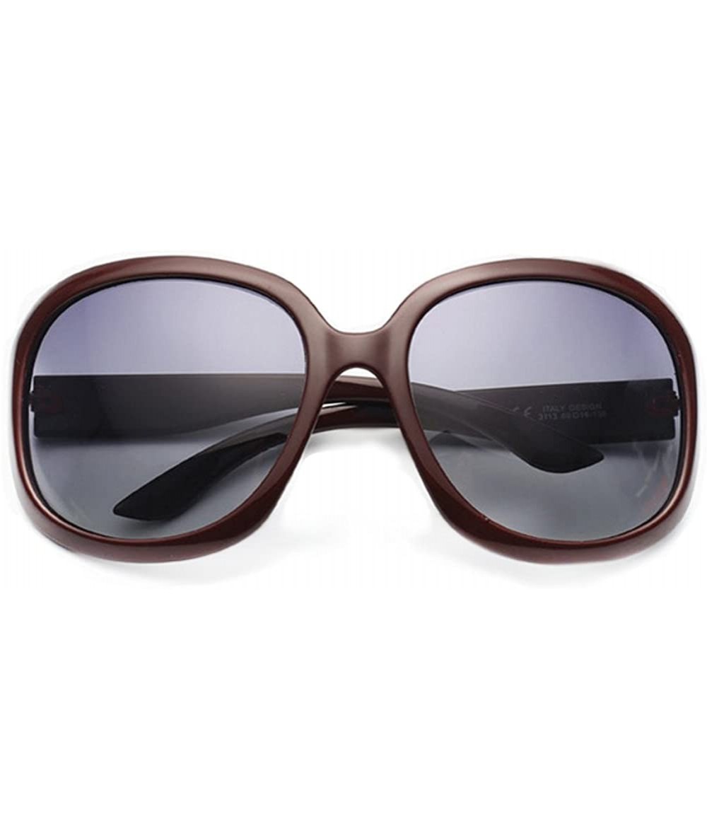 Sport New fast fashion Women's oversized classic Polarized sunglasses UV400 - Purplish Red - C012FMY3ONZ $10.78