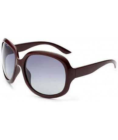 Sport New fast fashion Women's oversized classic Polarized sunglasses UV400 - Purplish Red - C012FMY3ONZ $10.78